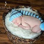 Crochet Long Tail Elf Hat, Baby Boy Elf Hat,..