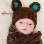 Crochet Bear Hat With Ears, Baby Boy Hat, Baby..