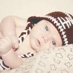 Crochet Football Hat, Newborn Football Hat,..